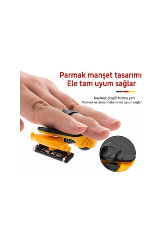 Valkyrie Parmak Tipi Saç Kesme Makinesi Ergonomik Mini Tıraş Aparatı Taşınabilir Hassas Saç & Sakal Düzeltici