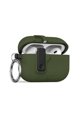 Apple Uyumlu AirPods Pro 3 İle Uyumlu Fabric Serisi Özel Kilitli Tasarım Ve Kumaş Yüzeyli Kılıf Darbelere Karşı Koruyucu Kapa