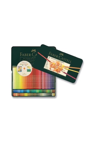 Faber-Castell Polychromos Boya Kalemi 120’li, Yüksek Pigmentli, Kalıcı ve Canlı Renkler, Suya Dayanıklı