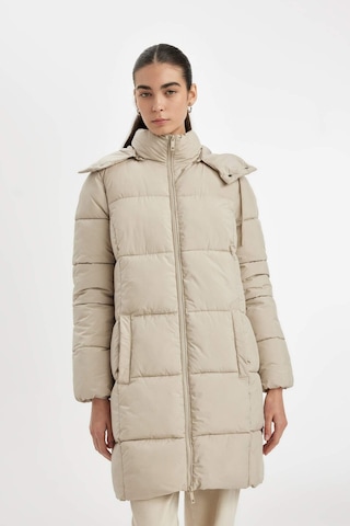 DeFacto Puffer Şişme Uzun Mont Parka Su İtici Regular Kalıp Çıkarılabilir Kapüşonlu A1315AX24WNBG284 Bej
