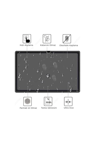 Samsung Galaxy Tab A 10.1 T510 2019 Uyumlu Nano Kırılmaz Ekran Koruyucu Şeffaf Cam Koruyucu Kılıf