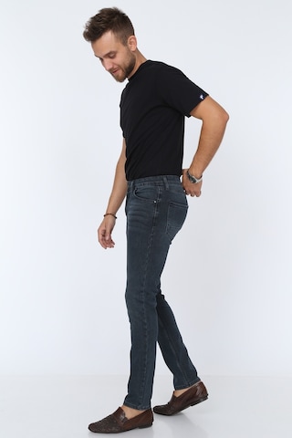 Digital Jeans Erkek Slim Fit Dar Kesim Dar Paça Kot Pantol Antrasit Açık Gri