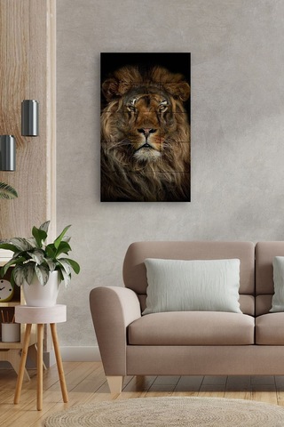 Doğal Taş Tablo - Aslan Tablo- Duvar Dekoru 30x50cm