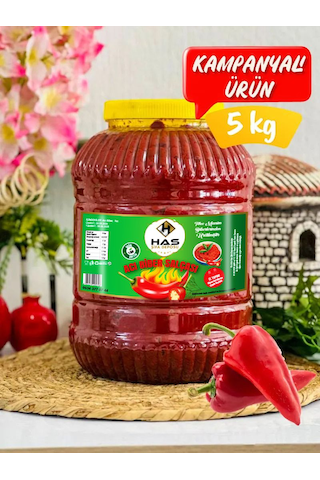 Has Şifa Deposu Gaziantep Güneş Kurusu El Yapımı Acı Biber Salçası 5 KG Has Şifa Deposu Gaziantep Güneş Kurusu El Yapımı Acı Biber Salçası 5 KG