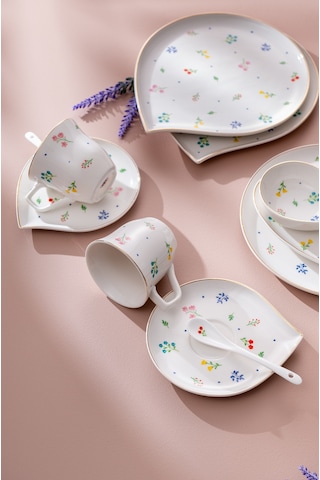 Emsan Daisy Porselen 32 Parça 6 Kişilik Kahvaltı Takımı Beyaz