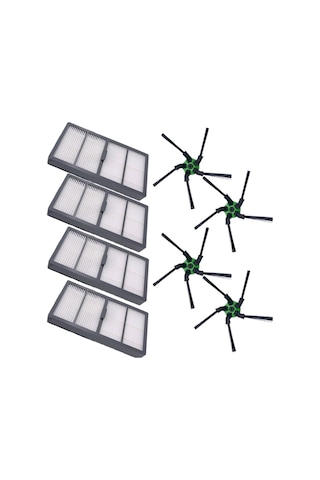 Roomba S Serisi S9 S9 +4 Adet Hepa Filtre,4 Adet Yan Fırça