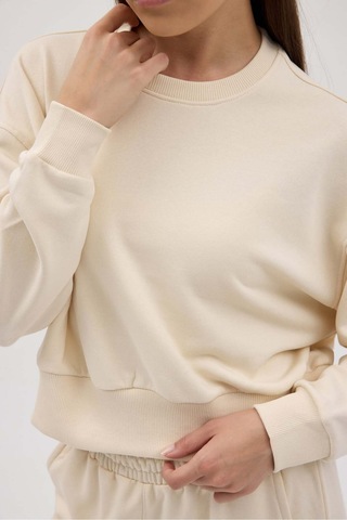 Buly Cozy Bisiklet Yaka Sweatshirt Bej