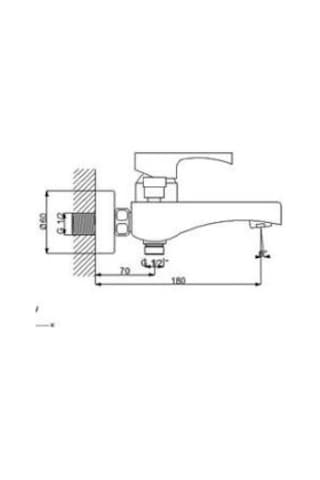 Newarc Modern Banyo Bataryası Krom 901511 Krom