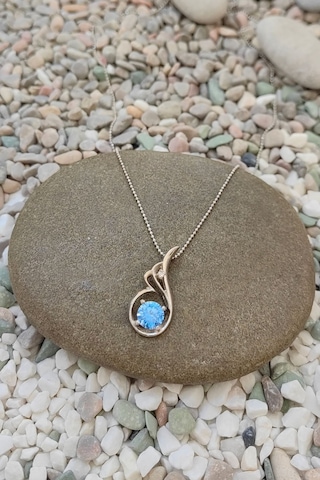 Chavin Topaz Melek Kanadı Gümüş Kolye Ev97tpz Beyaz
