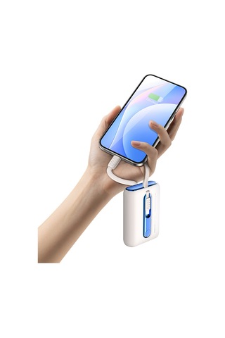 Recci RPB-P12C PD 20W Askı İpli Hızlı Şarj Özellikli Type-C Kablolu 22.5W 9000mAh Powerbank