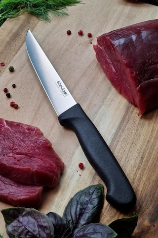 Stevig Solid Sebze Ve Mutfak Bıçağı Siyah 12,5 Cm St-400.003 Siyah