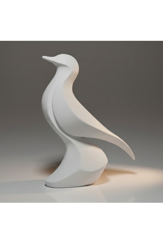 Volantis Minimalist Kuş Heykeli 10 Cm - Modern 3d Baskı Dekoratif Biblo