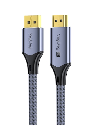 Veggieg Dp To Hdmı Kablo 8k 60hz 4k 240hz Hdr 3d 48gbps Örgülü Displayport To Hdmı Kablo 2 Metre