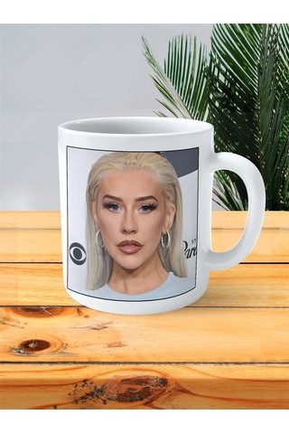 Christina Aguilera Baskılı Kupa Bardak Kişiye Özel Desen 4 Çok Renkli