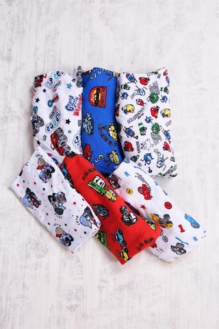 Gümüş 6'lı Erkek Çocuk Karışık Desenli Boxer Karışık