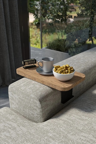 Yan Sehpa Ayarlanabilir Tepsi Dikdörtgen Dekoratif Modern Yatay