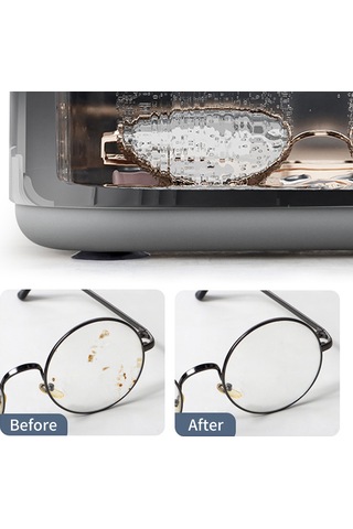 Vkemall Portatif Ultrasonik Temizleyici - Gözlük, Mücevher, Saat Ve Lens Temizliği - Beyaz - Pil Gerektirir Aaa Pil İçin Hazır