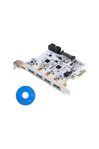 5085 Pci-e Express To Usb 3.0 Type C Hub 5 Port Çoklayıcı Kart