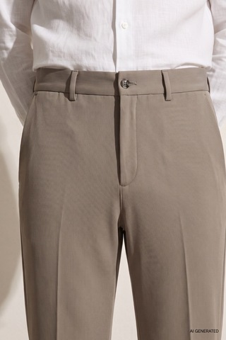 Twn Relaxed Fit Pilesiz Bej Çizgili Jogger Pantolon 7ec03ım07347m