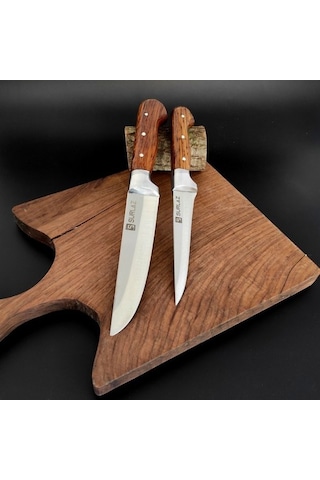 Sürlaz Pro 2 Parça  Ahşap Saplı Bıçak Seti
