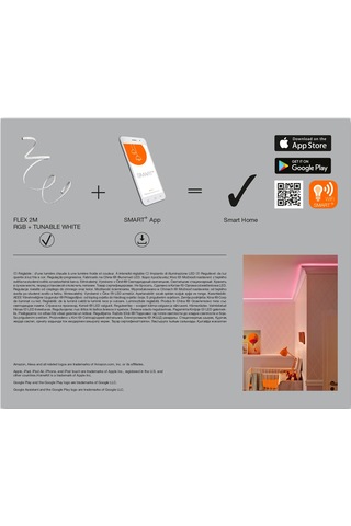 Ledvance Smart Wifi Flex 8,5 W Rgbw 550 LM 2 M Ek Akıllı Led Şerit