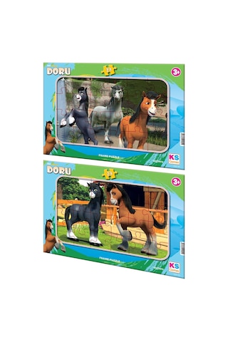 Ks Games Trt Çocuk Doru 24 Parça 2 Li Frame Puzzle/Yapboz Set