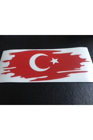 Türk Bayrağı Oto Sticker - Dalgalı Türk Bayrağı Oto Sticker - Türk Bayrağı Stıcker- Oto Stıcker