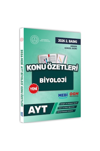 2026 YKS-AYT MEBİ-OGM Biyoloji Pratik Konu Özet Kitabı RENKLİ A4 Boyut Görsel Destekli BASKI ÜCRETİ