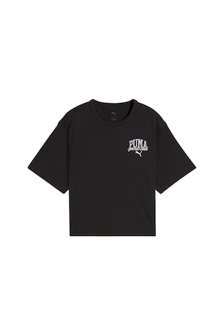 Puma Class Relaxed Crop Tee Siyah Siyah