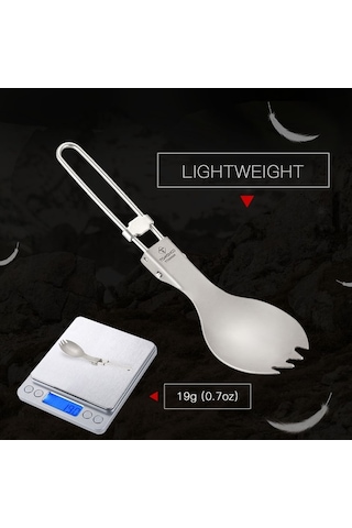 Dancemonkey Katlanır Titanyum Çatal Kaşık, Evde Kullanım Çok Renkli