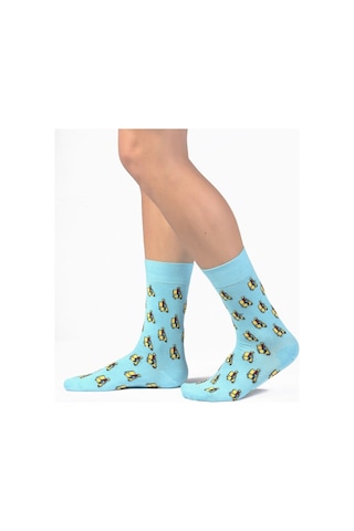 Ozzy Socks Moto Desenli Çorap Turkuaz