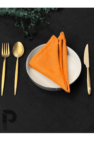 Mandalina Kumaş Peçete Daily Serisi Kadife Görünümlü Mandalina Turuncu