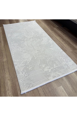 Hoom Rugs Markiz 1138 Gri Modern Pamuk Taban Halı Gri