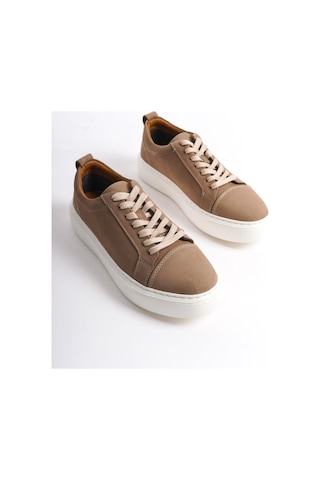Mubiano Hakiki Deri Mbnbkm3-vz Erkek Nubuk Vizon Sneaker & Spor Ayakkabı Vizon