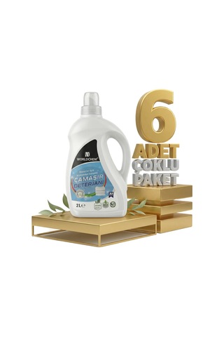 Worldchem Çamaşır Detarjanı Sıvı Beyazlar 6x2 Lt 2 L