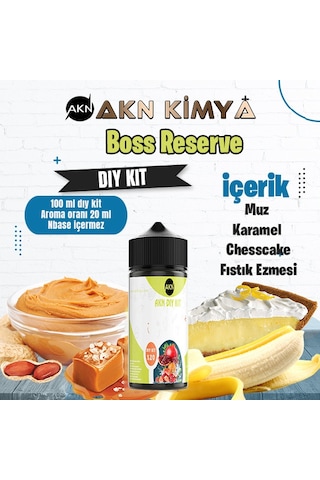 Boss Reserve Cutwood Dıy Kit Muz Karamel Kek Gıda Aroması %20 Oranda Aroma İçerir Hazır Değildir 100 Ml