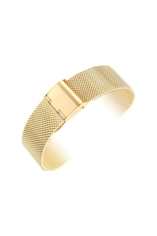20Mm Saat Kordonu Sarı Çelik Hasır Gold 1.Kalite Örgü Kordon