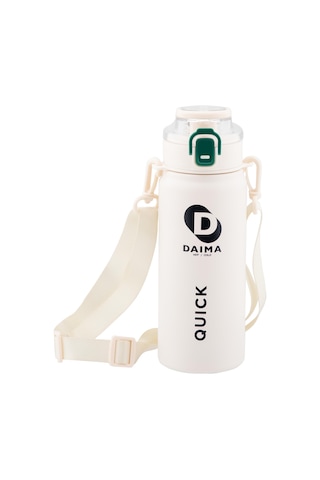 Daima Quick 650 Ml 12 Saat Sıcak, 12 Saat Soğuk Beyaz Termos Beyaz