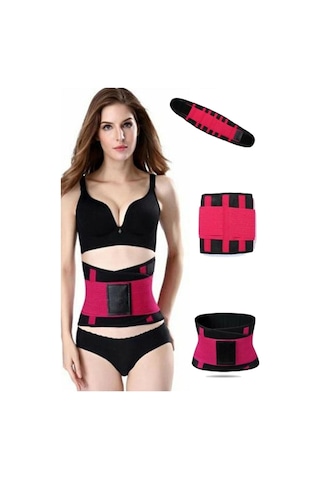 Hot Belt Termal Sauna Kemer Unisex Terletme Korsesi Pembe-siyah