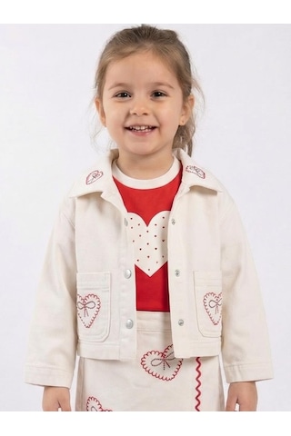 Xo Kids Kız Çocuk Ceket 1-4 Yaş 26178 KREM