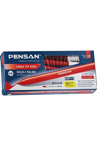 Kalem Kırmızı 10'lu Yl