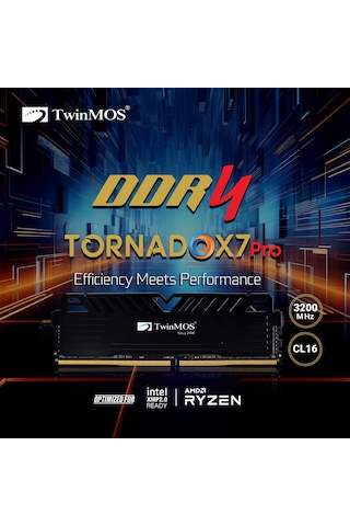 Twinmos 16gb Tornadox7 Pro 3200mhz Cl16 Ddr4 Single Kit Ram Tmd416gb3200d16bkx7p