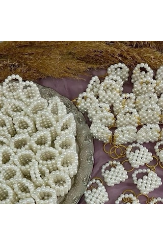 İnci Çanta Dağıtmalık 10 Adet Kına Düğün Nikah Hediyelik Nedime