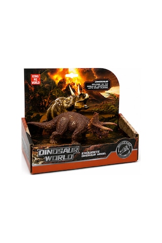 Styracosaurus Dinozor Figürü - Gerçekçi Boynuzlu Dinazor Oyuncak Modeli