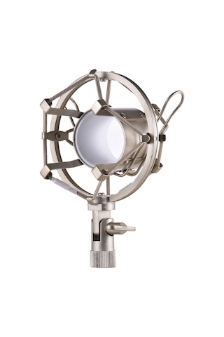 Reedark Metal Mikrofon Şok Montajı 43-46mm - Gümüş Tampon, Titreşim İzolasyonu, 3/8" & 5/8" Uyumlu, Stüdyo/görüntülü Konferans - Altın