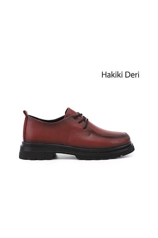 Gönderir Kadın Bordo Antik Bağcıklı Hakiki Deri Comfort Ayakkabı Ddza87042996