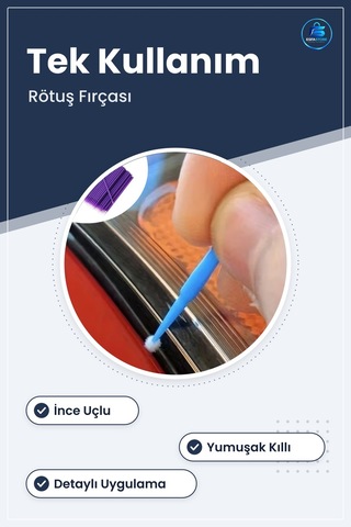 Mini Tek Kullanımlık Araba Rötuş Fırçası İnce Uçlu Yumuşak Kıllı