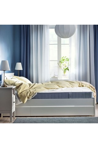 Ikea Vestmarka Tek Kişilik Yatak, Açık Mavi, 90x200 Cm