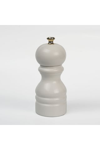 Beyaz Ahşap Tuz Ve Karabiber El Değirmeni Öğütücü Grinder 12 Cm Beyaz