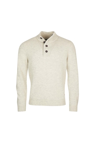 Barbour Patch Half Zip Kazak Be14 Pearl-be14 Pearl Bej
